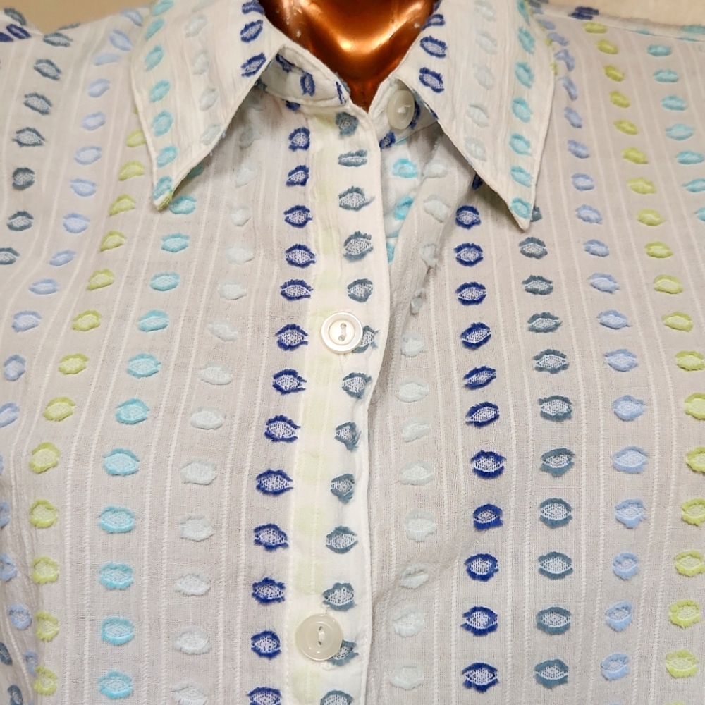 Alfred Dunner Multicolor Patterned Button Down Sh… - image 2